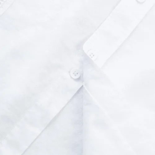Vista 6 de Camisas de manga corta con botones de algodón y lino para hombre, estilo cubano, campamentos de guayabera