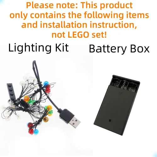 Vista 3 de GEAMENT Kit de luces LED compatible con Lego Winter Holiday Train - Juego de iluminación para el modelo de construcción Creator 10254