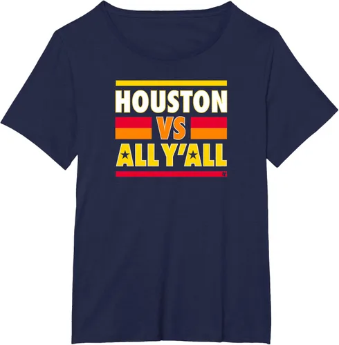 Vista 4 de Houston Vs. All Y'all - Camiseta de béisbol Houston, Azul