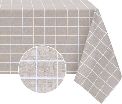 Vista 21 de Romanstile Mantel cuadrado de vinilo de verano, mantel de plástico impermeable a prueba de aceite, para exteriores, mantel de vinilo resistente