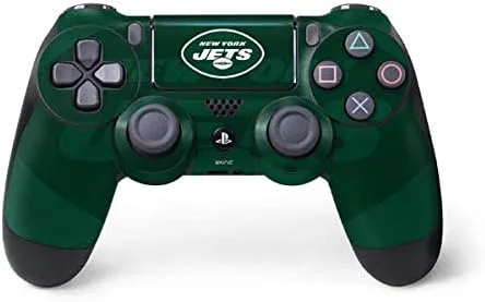 Vista 5 de NFL New York Jets Skin para mando de PS4 Pro/Slim – New York Jets blanco y negro