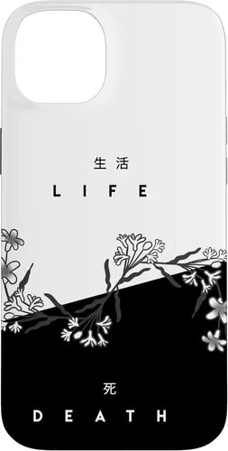 Vista 15 de Life Death Flowers - Funda de regalo japonesa minimalista con luz oscura para iPhone 17