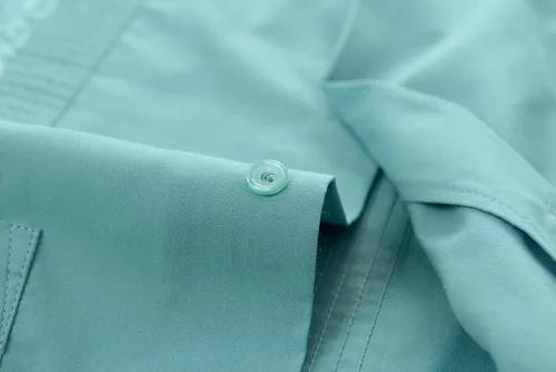Vista 5 de MAXJON Camisas de guayabera para hombre, camisas cubanas de manga corta