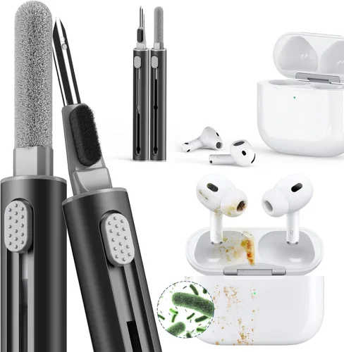 Vista 9 de Kit de limpieza Inesore para Airpods Pro Serie 3 2 1, herramienta de pluma de limpieza multifunción para auriculares, altavoces de iPhone