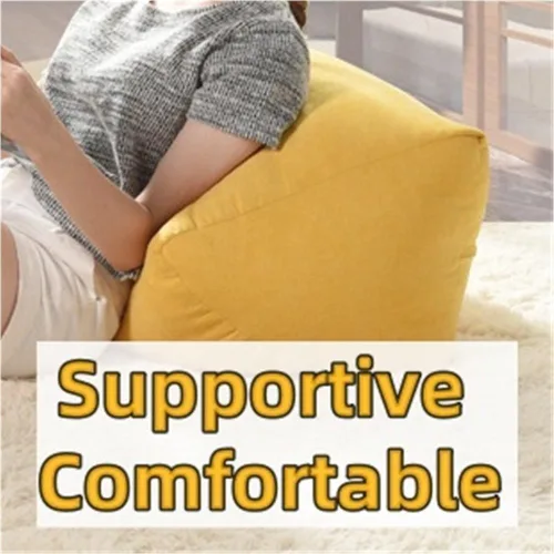 Vista 5 de Sillón puf, asiento suave para el suelo, reposapiés acolchado, otomana de relleno de gránulos EPP, cómoda silla de sofá para sala de estar, balcón