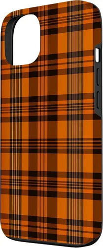 Vista 2 de iPhone 13 Otoño Plaid Halloween Naranja y Negro Acción de Gracias Otoño Caso