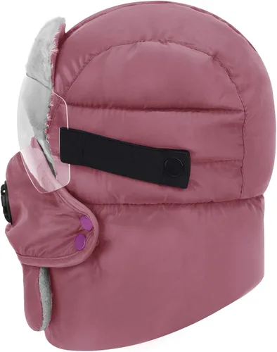 Vista 3 de Pasamontañas de invierno con forro polar resistente al viento y cubierta completa con gafas envolventes para la boca