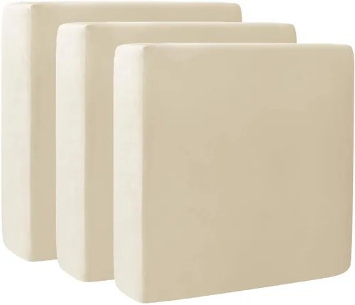 Vista 41 de Fundas de cojín de terciopelo para sofá, funda elástica para cojín de sofá suave, protector de muebles extraíble y lavable para sala de estar, Negro