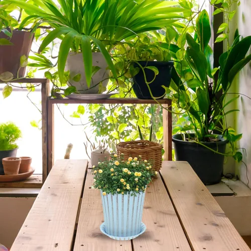 Vista 9 de Happyyami 2 juegos de macetas de orquídeas macetas decorativas para bonsái, maceta de interior con macetas de drenaje para plantas, macetas