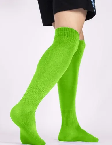 Vista 5 de Calcetines deportivos unisex hasta la rodilla, transpirables, de compresión, tubo sólido, para fútbol, fútbol, fútbol, 312 pares para niños, jóvenes