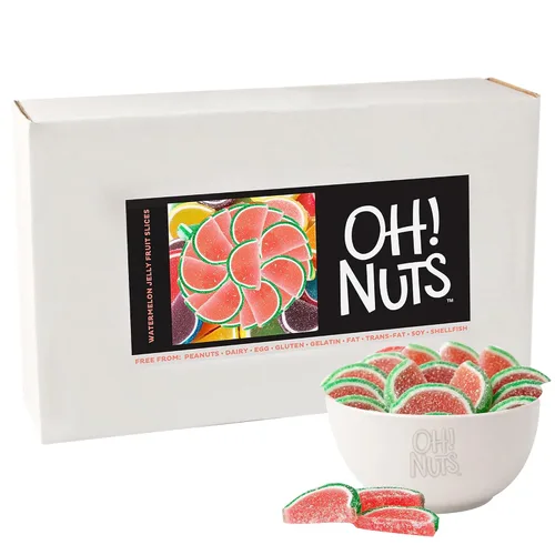 Vista 7 de Oh! Nuts Jelly Fruit Slices - Caramelos grandes surtidos de azúcar, bolsa a granel de 5 libras Confitería tradicional de gomitas masticables