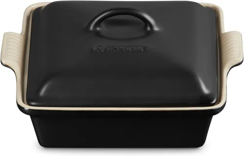 Vista 10 de Le Creuset Cacerola cuadrada cubierta de gres Heritage, 2.36L (9"), Sal Marina Sea Salt