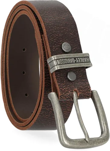 Vista 10 de Harley-Davidson Cinturón de cuero de 1.496 in para hombre Negro (doble costura)