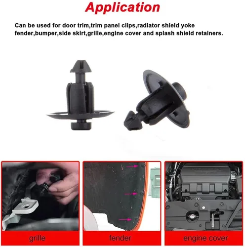 Vista 4 de SCITOO Panel de puerta de automóvil mixto universal para parachoques de parachoques Retenedor Sujetador Remache Clips de pasador de empuje