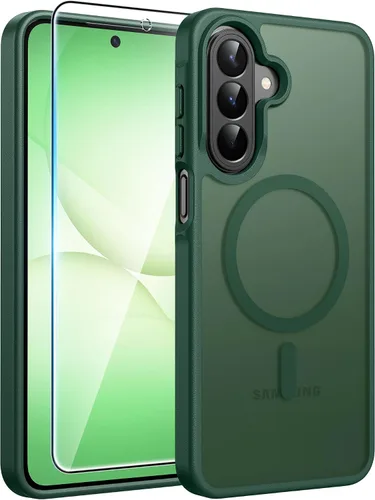 Vista 190 de FNTCASE - Funda para iPhone 16 Pro: magnética, mate, translúcida, de grado militar, protectora contra caídas, resistente, fina, duradera y a prueba