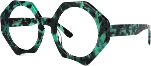 Vista 2 de Zeelool Gafas geométricas de gran tamaño con bloqueo de luz azul, gafas de moda para mujer con protección UV400 ZOP01887