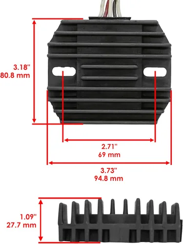 Vista 2 de Caltric Regulador rectificador compatible con Yamaha FZ1 FZ-1 FZS1000 2001-2005 / YZF-R7 YZF R7 1999
