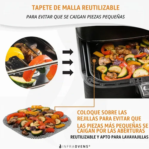 Vista 5 de Rejilla de brocheta para freidora de aire compatible con Cosori, Chefman, Philips y más, accesorios para freidora de aire Kabob de doble estante
