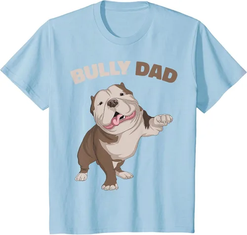 Vista 68 de American Bully Dad Dog Owner Father Funny Men T-Shirt Asphalt Grey