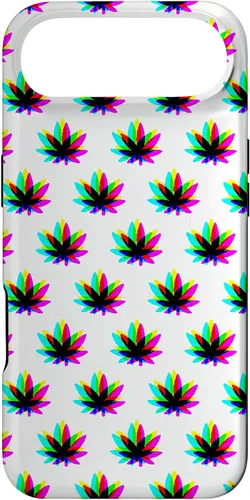 Vista 26 de Funda para iPhone 13 Pro Max Weed Pattern Colorido Psicodélico Marihuana Cannabis Stoner Case
