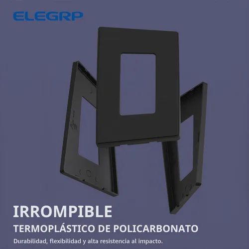 Vista 4 de ELEGRP Placas decorativas de pared sin tornillos, de tamaño mediano, cubierta termoplástica irrompible para interruptor de salida de receptáculo
