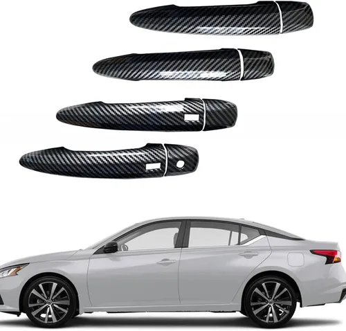 Vista 7 de Fundas de manija de puerta para Nissan Sentra 2020-2022, Altima 2019-2022 y Rogue 2021-2022 (negro)