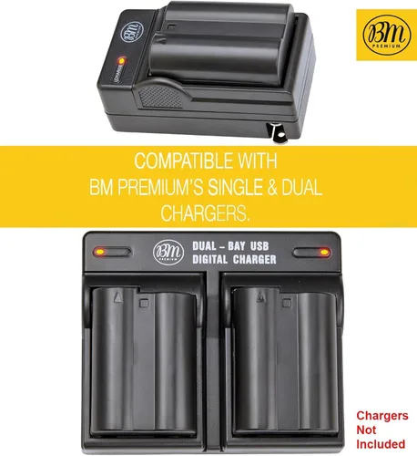 Vista 5 de BM Premium Paquete de 2 baterías EN-EL15C de alta capacidad para Nikon Zf, ZR, Z5, Z5 II, Z6, Z6 II, Z6 III, Z7, Z7II, Z8, D500, D600, D610, D750