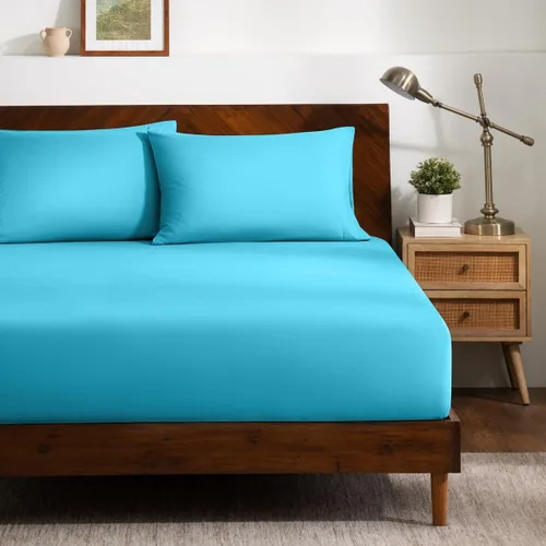 Vista 25 de Bare Home Juego de Sábana Bajera + Fundas de Almohada - Microfibra Ultra-Suave de Lujo 1800 - Doble Cepillado - Bolsillos Profundos - Ajuste Fácil