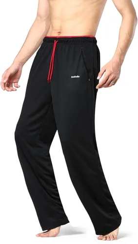 Vista 4 de Radofo Pantalones deportivos para correr, atléticos, casuales, para hombre, ligeros, para entrenamiento, con bolsillos con cremallera, pantalones