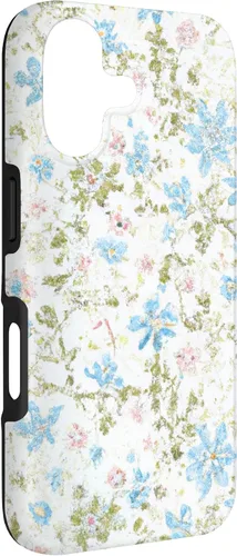 Vista 3 de Light Blue Floral Flowers Country Vintage Antique Case for iPhone 17