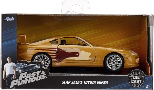 Vista 6 de Jada Toys Fast & Furious 1:32 Slap Jack's 1995 Toyota Supra auto fundido a presión, juguetes para niños y adultos (JA99542)