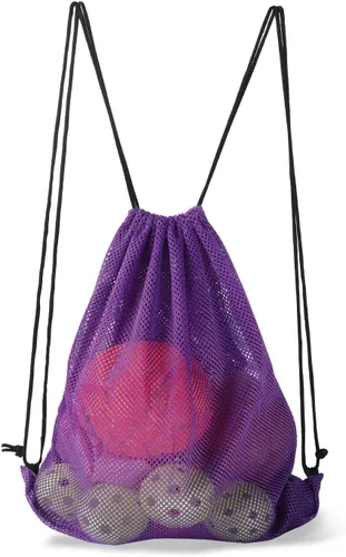 Vista 96 de GSE Games & Sports Expert Bolsa de malla con cordón para béisbol, pelotas de pickleball, pelotas de golf, gimnasio, equipo de natación, lavandería