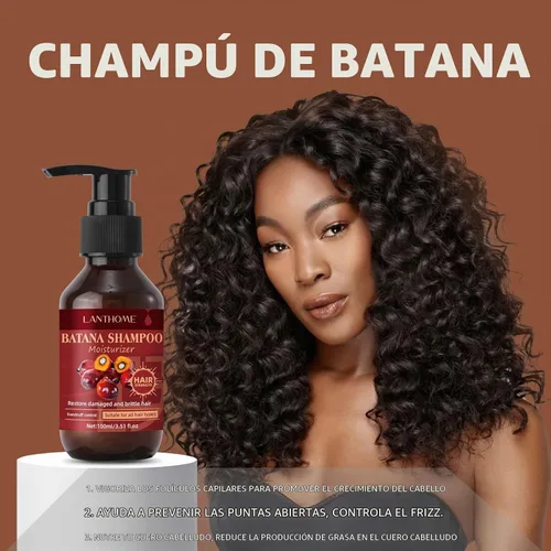Vista 2 de Champú de aceite Batana para adelgazar el cabello, tratamiento de cuidado del cuero cabelludo con vitamina C para restaurar el cabello dañado