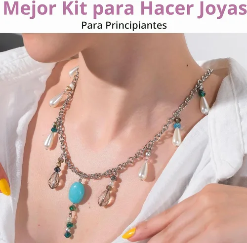 Vista 4 de Modda Kit Deluxe de Fabricación de Joyas con Curso en Video, Incluye Instrucciones, Abalorios, Elaboración de Collar, Pulsera, Aretes, Manualidades