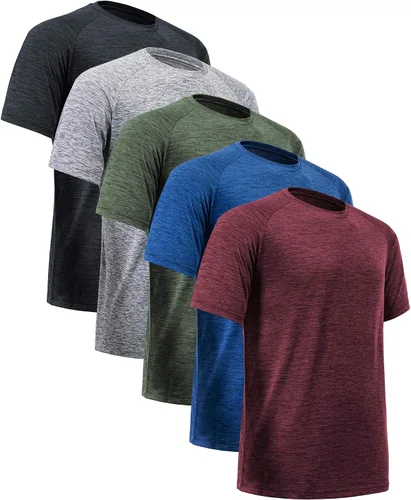 Vista 6 de Camisas de entrenamiento para hombre de manga corta que absorben