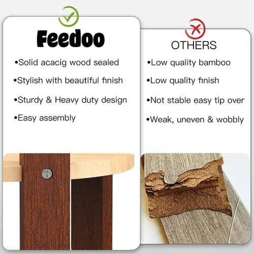 Vista 8 de Feedoo Soporte elevado para cuenco para perros, soporte elevado de 6 pulgadas de altura para perros medianos, incluye 2 tazas de acero inoxidable