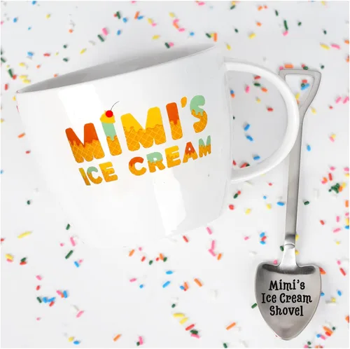 Vista 10 de Cuenco y cuchara para helado de Papa, ideal para el día del padre, Navidad o regalo de cumpleaños