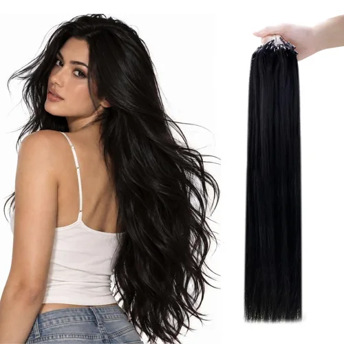 Vista 38 de RUNATURE K Tip - Extensiones de cabello humano real, ombré, pelo corto