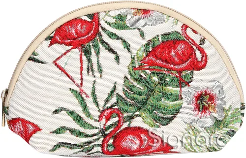 Vista 14 de Signare Bolsa de cosméticos para tapiz, bolsa de maquillaje para mujer con diseño floral Flor y tragar
