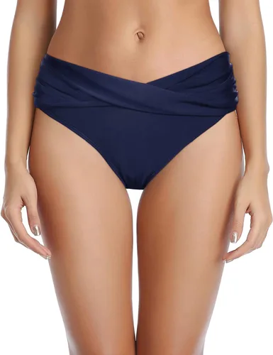 Vista 17 de Parte inferior de bikini para mujer, cobertura completa, parte inferior de Negro