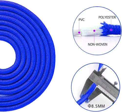 Vista 6 de Redify Cuerda de saltar con peso para entrenamiento físico (1 libra), rodamiento de bolas sin enredos, cuerda de saltar de velocidad rápida