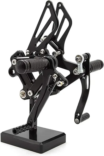 Vista 4 de FXCNC Juego de estriberas ajustables CNC Billet para motocicleta, reposapiés trasero compatible con Ninja ZX6R ZX-6R ZX636 1999-2002, Ninja ZX9R