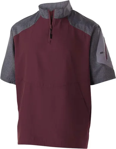 Vista 18 de Holloway Raider Chaqueta Pullover Cage - Ropa Atlética Resistente a la Intemperie con Cremallera de un Cuarto y Bolsillo en la Manga Negro