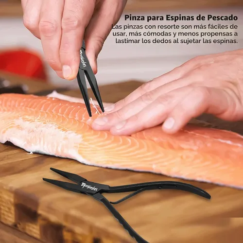 Vista 5 de Manjushri Precision - Alicates de hueso de pescado de 6 pulgadas, pinzas para quitar, desplumar y tirar de los huesos del alfiler de cocina, Pleirs