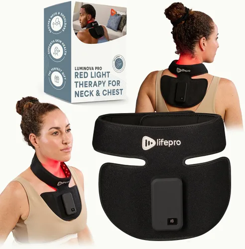 Vista 9 de LifePro Dispositivo de terapia de luz roja para el cuello - Terapia de luz roja infrarroja Luminova para cuello y hombro con LED de 660 nm y 850 nm