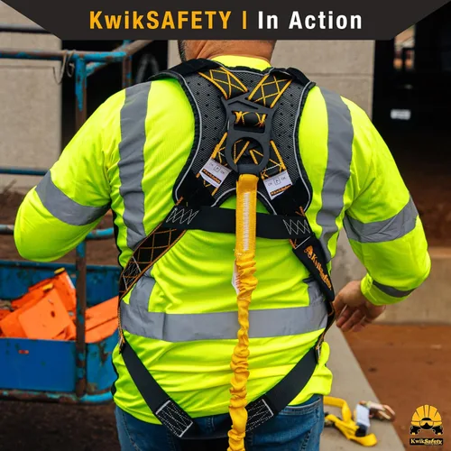 Vista 7 de KwikSafety - SCORPION Safety Harness [w/Attached 6ft Lanyard] Safety Harness Fall Protection Kit ANSI OSHA