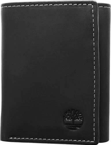 Vista 8 de Timberland Billetera triple de cuero para hombre con ventana de identificación