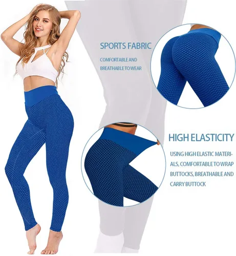 Vista 2 de AIMILIA - Leggings para mujer, levanta glúteos, anti celulitis, cintura alta, pantalones de yoga, entrenamiento, control de abdomen, mallas