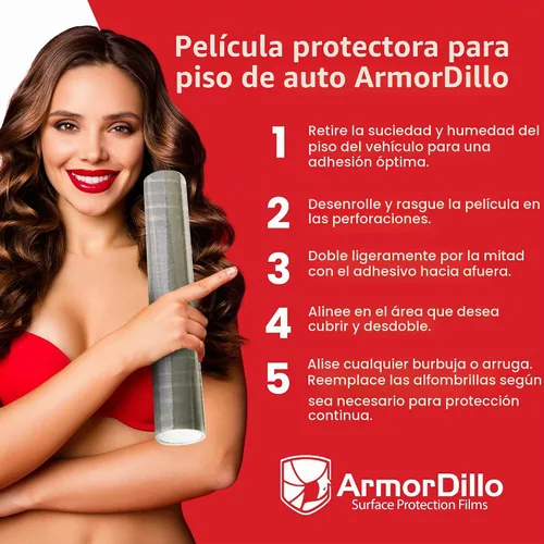 Vista 8 de ArmorDillo Tapetes para piso que el distribuidor debe quitar – 45,7 cm x 61 m de película de plástico transparente Rollo adhesivo para protección