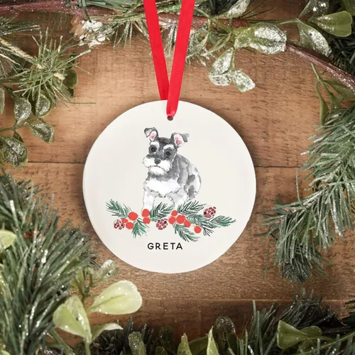 Vista 3 de Adorno personalizado para perro, adorno de Navidad personalizado Golden Retriever, regalos personalizados para amantes de las mascotas, regalos